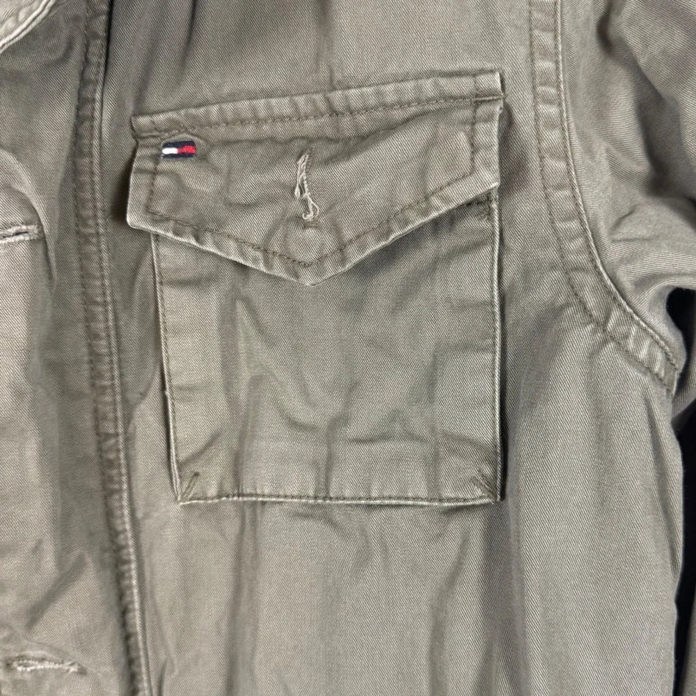 Tommy Hilfiger Field Jacket Boys S 8/10 Olive Green Good Utility Cargo Coat